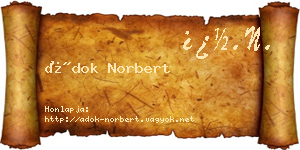 Ádok Norbert névjegykártya