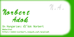 norbert adok business card